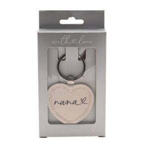 Silver Heart Nana Keyring