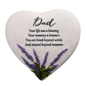 Dad Graveside Heart Stone