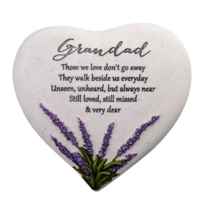 Grandad Graveside Heart Stone