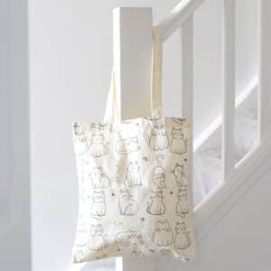 Cat Print Tote Bag