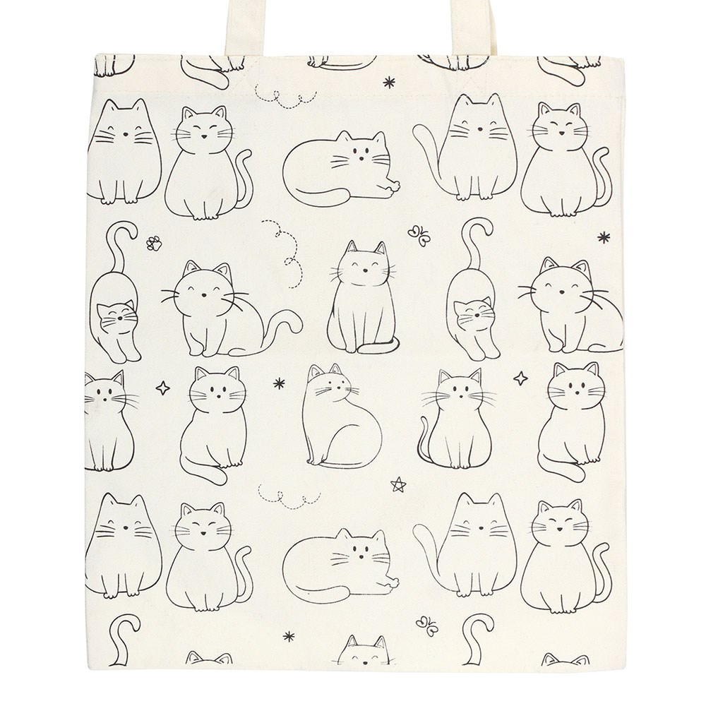Cat Print Tote Bag - Image 3