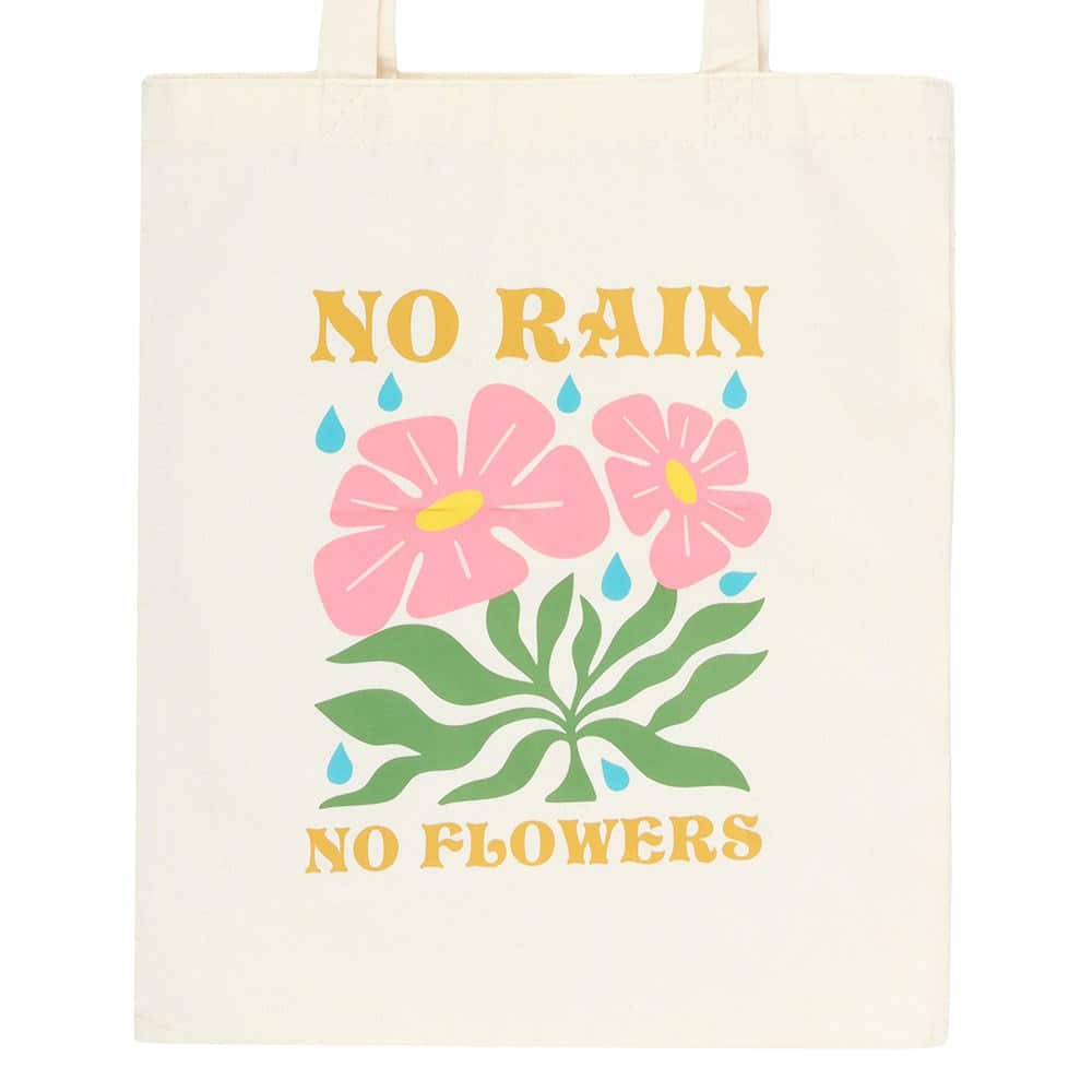 No Rain No Flowers Tote Bag - Image 3