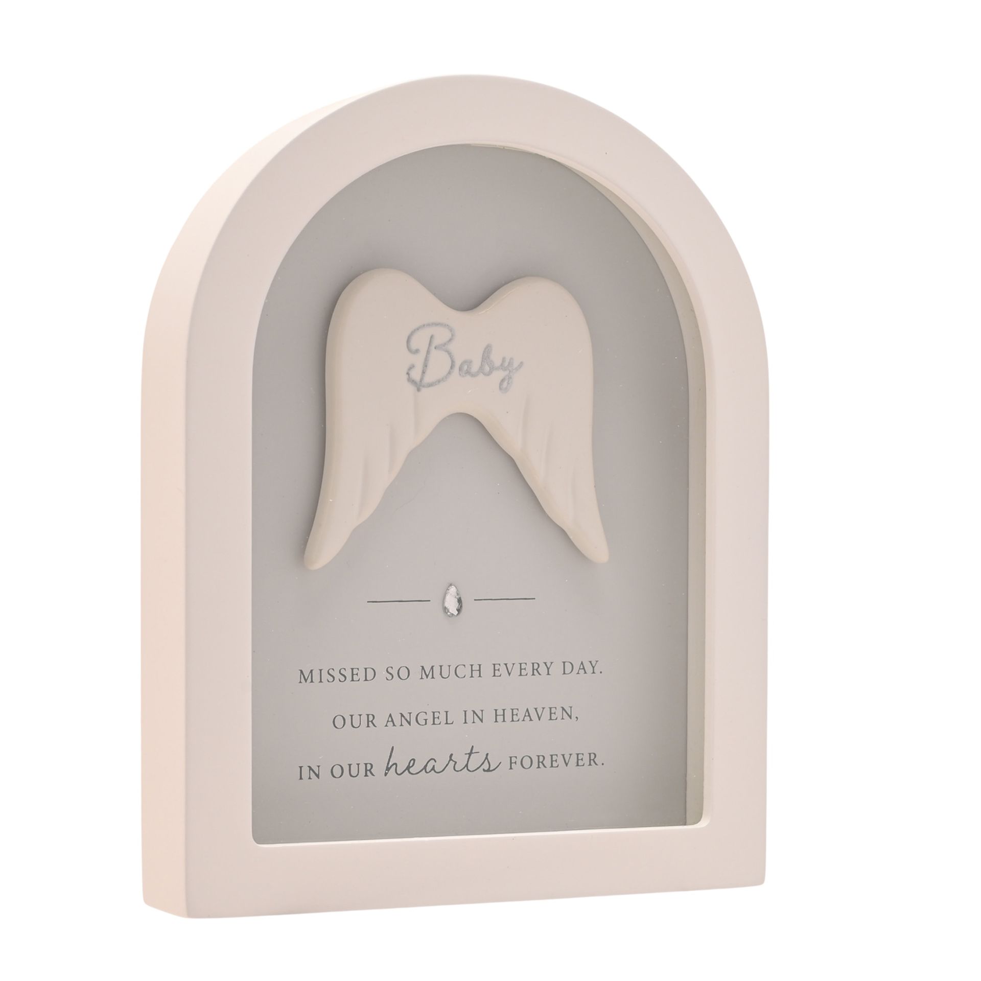 Angel Wings Baby Memorial Plaque