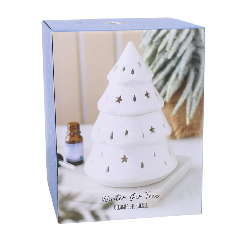 White Christmas Tree Oil Burner