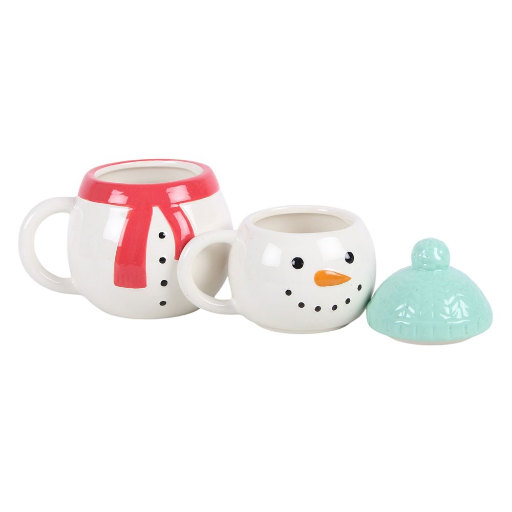 Winter Snowman Stacking Mug Set - Image 2