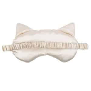 White Cat Satin Eye Mask