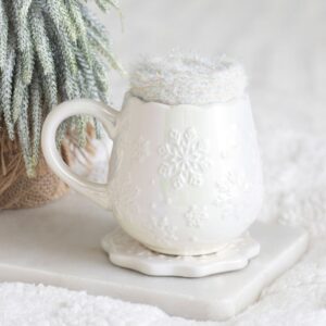 Snowflake Mug, Coaster and Socks Set