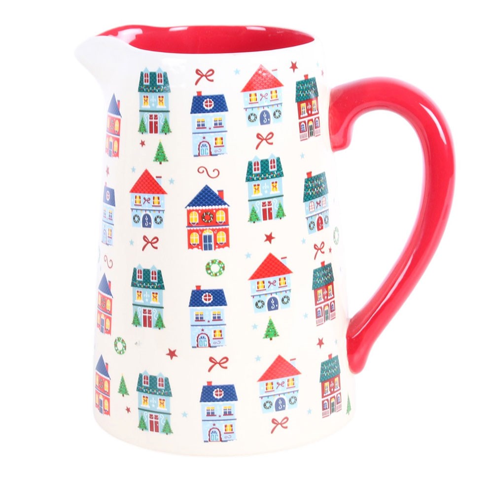 Christmas Street Print Flower Jug - Image 2