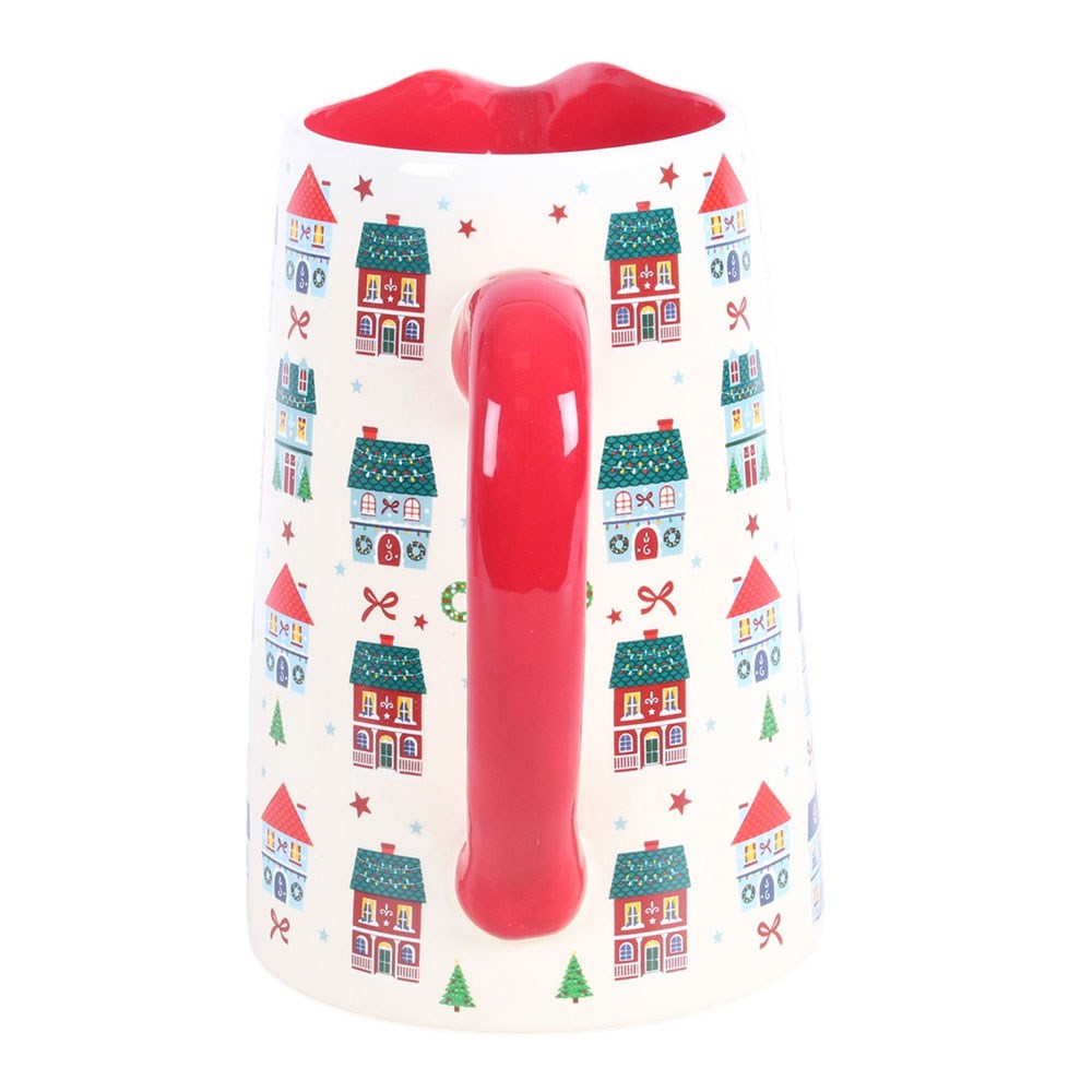 Christmas Street Print Flower Jug - Image 3