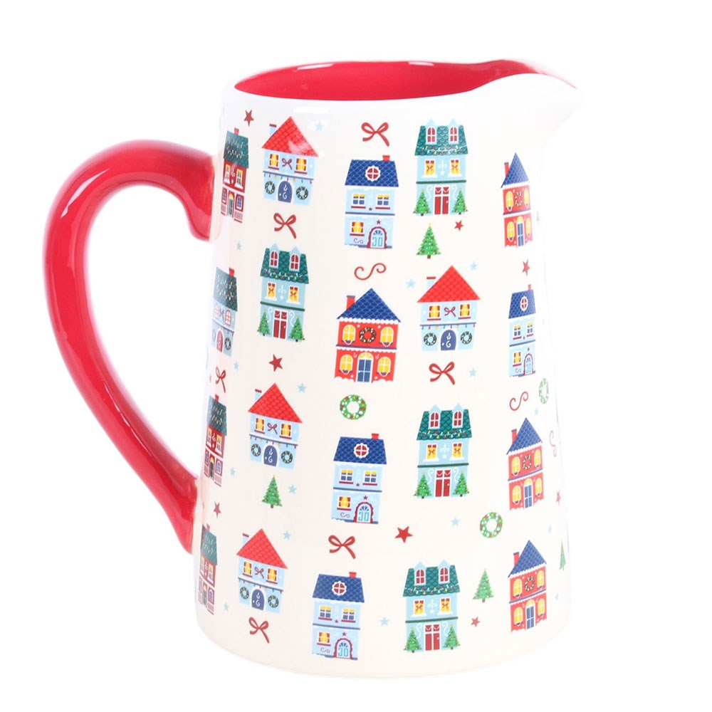 Christmas Street Print Flower Jug - Image 4