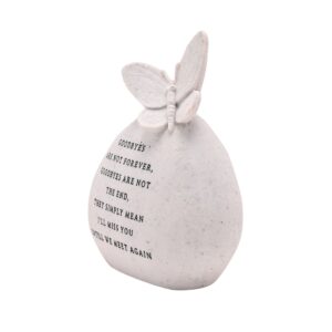 Alternative view of Goodbyes Butterfly Graveside Pebble