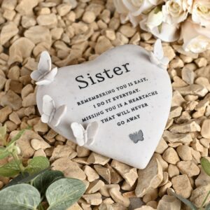 Sister Memorial Butterfly Heart