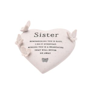 Alternative view of Sister Memorial Butterfly Heart