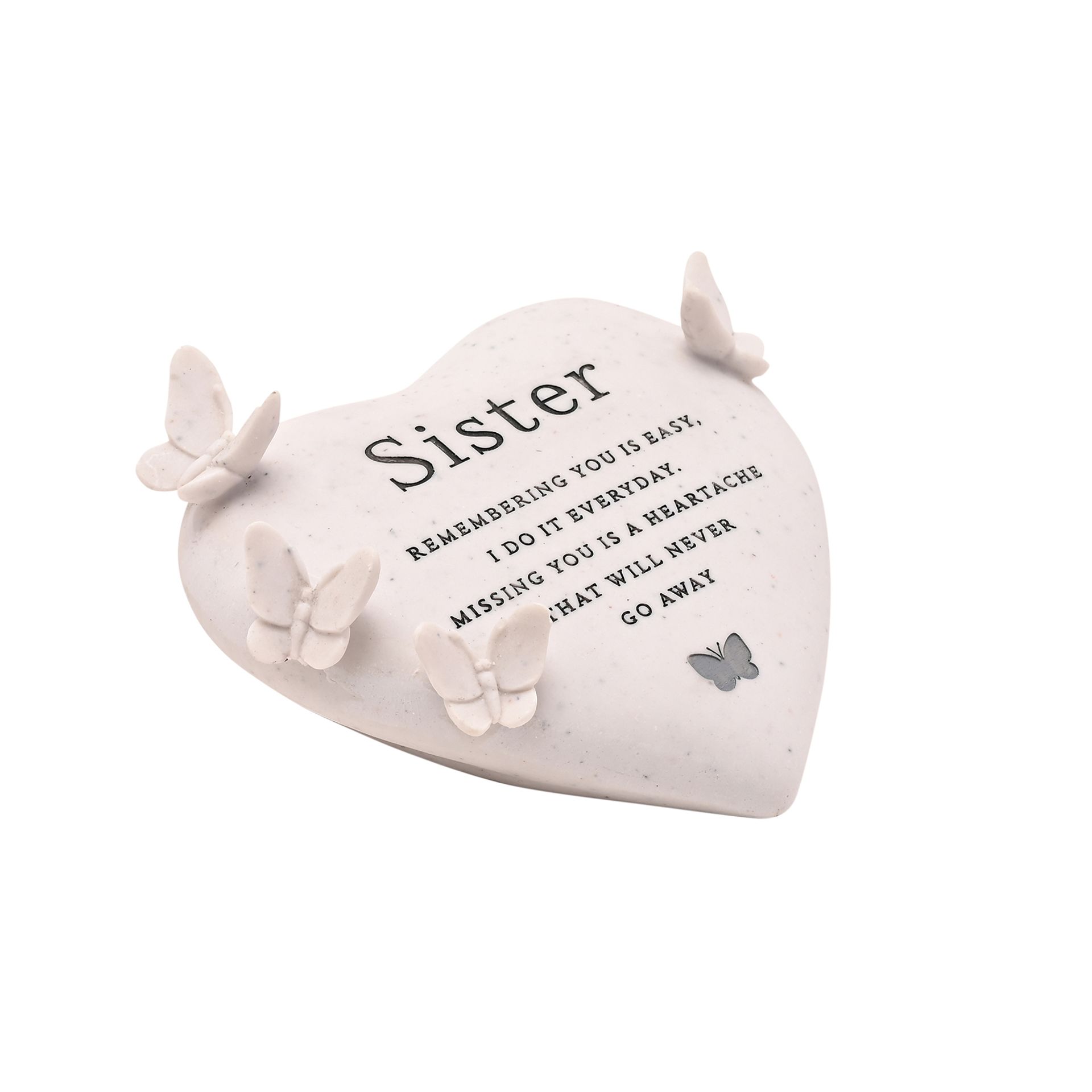 Sister Memorial Butterfly Heart