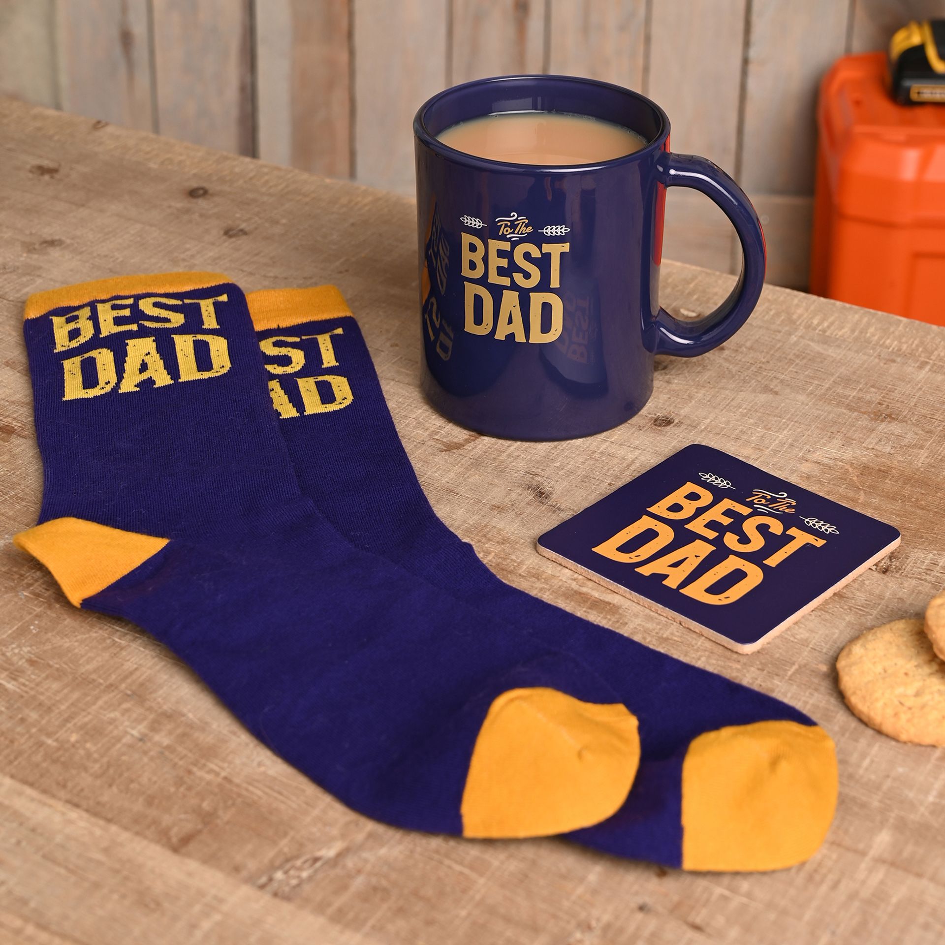 Dad Mug, Socks & Coaster Gift Set